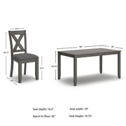 Signature Design by Ashley Caitbrook Gray Dining Table and Chairs - Set of 7