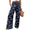 Blue, variant on PPCHVOY Women's High Waist Wide Leg Pants Soft Flowy Lounge Trousers Pockets&Floral Print Casual Pants for Women S-XL