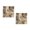 Coffee, variant on Yammee Set of 2 Decorative Natural Shell Square Coasters Heat-Insulating Mat for Cups