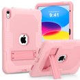 thumbnail image 1 of ELEHOLD Rugged Hybrid Case for iPad 10th Gen 10.9" (2022) Three-Layer Full Protection Hidden Kickstand Pencil Holder Shockproof Durable Case for iPad 10th Gen, Rosegold, 1 of 8