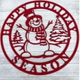 thumbnail image 5 of RealSteel: Happy Holiday Season Snowman - Festive Metal Christmas Décor for Indoor/Outdoor Use (24"/ Black), 5 of 10