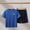 Blue, variant on Amidoa Boys Athletic Outfits Set- Breathable Summer Quick Dry Short Sleeve Kids Active T Shirts and Shorts Blue Size 4-14