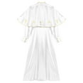 thumbnail image 6 of Doomiva Women's Church Choir Robe Long Sleeve Button A-line Long Maxi Dress White XXL, 6 of 7