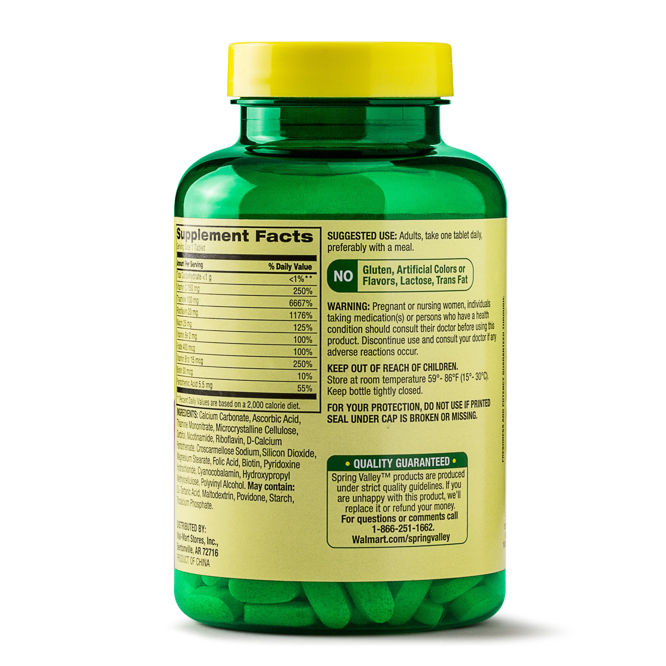 Spring Valley Super B Complex Tablets 250 Count Walmart Com
