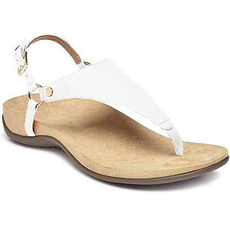 

Women Orthotic Arch Support Sandals Comfortable Summer Flats T Strap Flip Flops