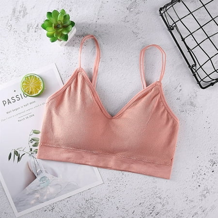 

TOWED22 Bras Cozy Adjustable Bra Comfort Wirefree Seamless Bra with Embedded Pad for Women Pink