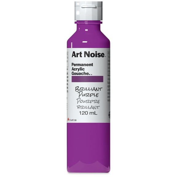 Tri-Art Art Noise Permanent Acrylic Gouache - Brilliant Purple, 120 ml, Bottle