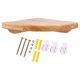 thumbnail image 3 of Small Corner Shelves Floating Corner Shelf Chocolate 25.00X25.00X4.00Cm Water-Resistant 1Set, 3 of 4
