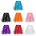 thumbnail image 4 of Aellinatey Women High Waist Pleated Mesh Midi Skirt Dace Tutu Skirt Layered Tulle Skirt, 4 of 10