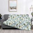 thumbnail image 2 of Zufioo Tulips Flowers Print Horizontal Flannel Blanket, Anti-wrinkle, Anti-shrinkage, Anti-allergic Plush Blanket, Household Items Suitable for Bedroom-40"x30", 2 of 6
