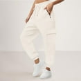 thumbnail image 7 of jtjvou Womens Cargo Sweatpants Oversized Fleece Joggers Fall Fashion Outfits Y2k Clothes 2025 with Pockets Beige L, 7 of 7