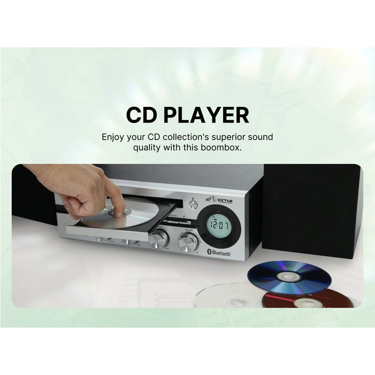 VICTOR Milwaukee 50W Bluetooth Stereo System with CD/MP3 Player