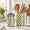 Pistachio Green, variant on Pistachio Green Checkered Capiz Shell Utensil Holder Set of 2