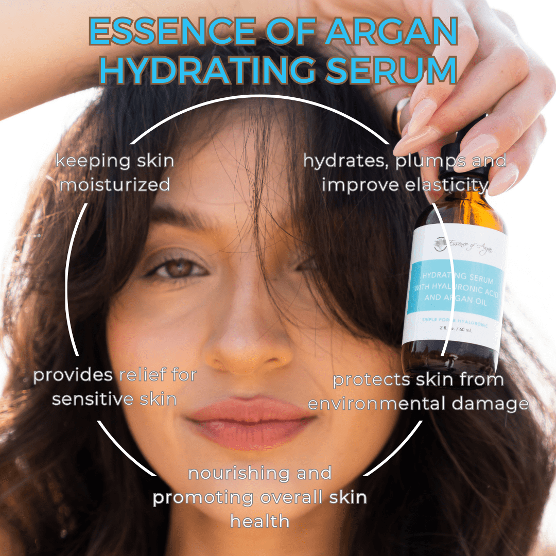 Essence of Argan Hydrating Serum, Hyaluronic Acid and Argan Oil, Smooth, Youthful 60ml