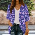thumbnail image 1 of Xuyuer Spring Beach Cover-Up Cardigan - Women's 3/4 Sleeve Casual Shirt for Summer Seaside Outings, Resort Vacations, Breezy Seasonal Layering Top & Coastal Stroll Essentials, 1 of 7