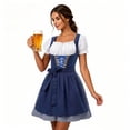 thumbnail image 3 of Noric Women's Oktoberfest Mini Dresses Puff Short Sleeve Lace Up Costume Dresses with Apron Overlay for Party Beer Festival, 3 of 6
