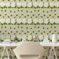 thumbnail image 2 of Ambesonne Chrysanthemum Peel & Stick Wallpaper for Home, Boho Modern Floral, 13"x72", Pale Green Fern Green, 2 of 5