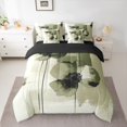 thumbnail image 2 of Manfei Green Flower Floral Bedding Comforter Set 7-Piece,Modern Aesthetic Art King Bedding Sets,Rustic Farmhouse Cabin Bed Sheets,Ultra Soft Home Decor,Reversible, 2 of 8