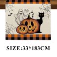 thumbnail image 2 of 1PCS Black Cat Ghost Pumpkin Plaid Cute Fall Table Runner,Seasonal Autumn Kitchen Dining Table Decoration for Home Party Decor 13x72 Inch, 2 of 6