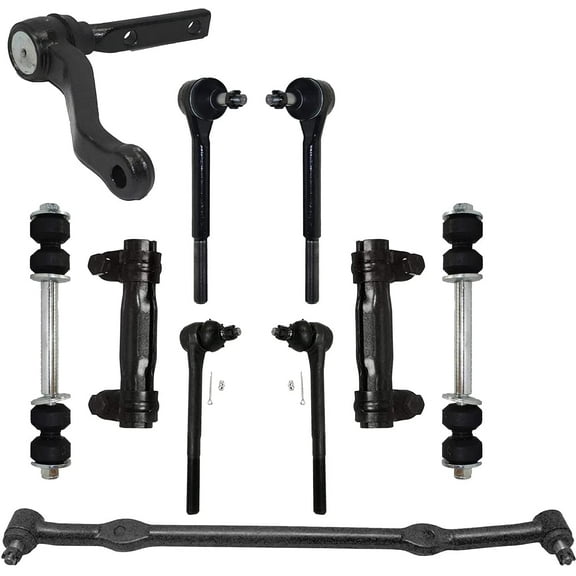 Detroit Axle - 10pc Front Suspension Kit for Buick Century Regal Chevy Malibu Pontiac Grand Prix Am Bonneville Center Link Sway Bars Idler Arm Inner and Outer Tie Rods w/Adjusting Sleeves Replacement