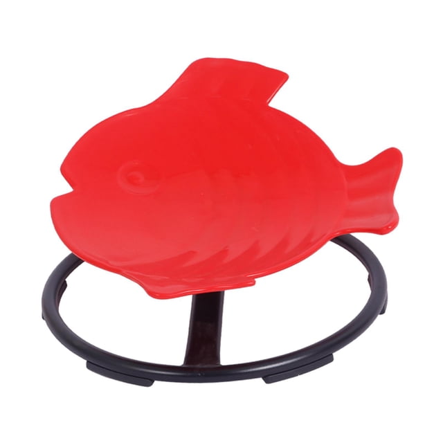 Silla giratoria para niños, asiento giratorio, antideslizante, juguetes sensoriales, silla para niños, mareos, mareos en el aire, mejora el equilibrio Rojo