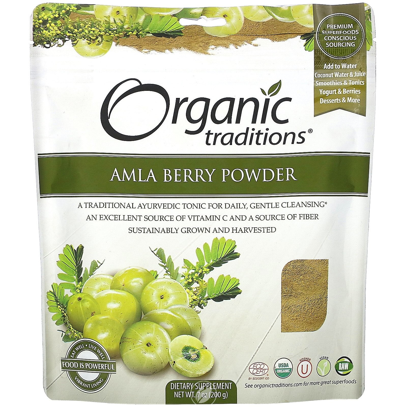 Organic Traditions Amla Powder 7 Ounce Walmart Com Walmart Com