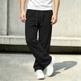 thumbnail image 3 of Jalioing Sweatpants for Teen Boy Solid Color Loose Straight Leg Open Bottom Sport Pants Drawstring Waist Athletic Pants, 3 of 7