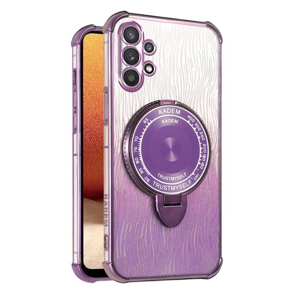 Kickstand Case for Samsung Galaxy A32 4G Cover Soft TPU Silicone Phone Case with Luxury Magnetic Mirror Stand Shell for Women Men Anti-Fall Cover Compatible with Galaxy A32 4G Case