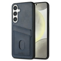 Allytechgroup Compatible with Samsung Galaxy S21 FE Wallet Case with Credit Card Slot, PU Leather Slim Wallet Phone Case for Women Men Military Grade Drop Protection for Samsung Galaxy S21 FE, Blue