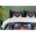 thumbnail image 4 of Ambesonne Space Cat Duvet Cover Set, Planet Earth Backdrop, 2-Calking, White Green Dark Blue, 4 of 7