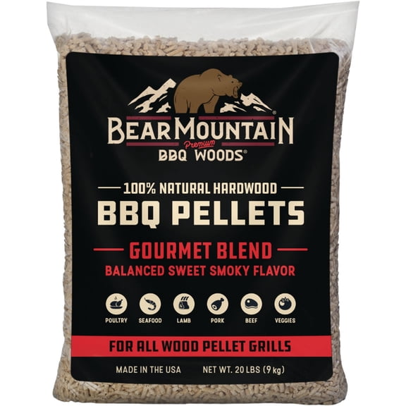 Bear Mountain BBQ FK17 Premium 20 Pounds All Natural Hardwood Mesquite BBQ Hardwood Smoker Pellets for Outdoor Electric Grilling and Smokers 2 Pack