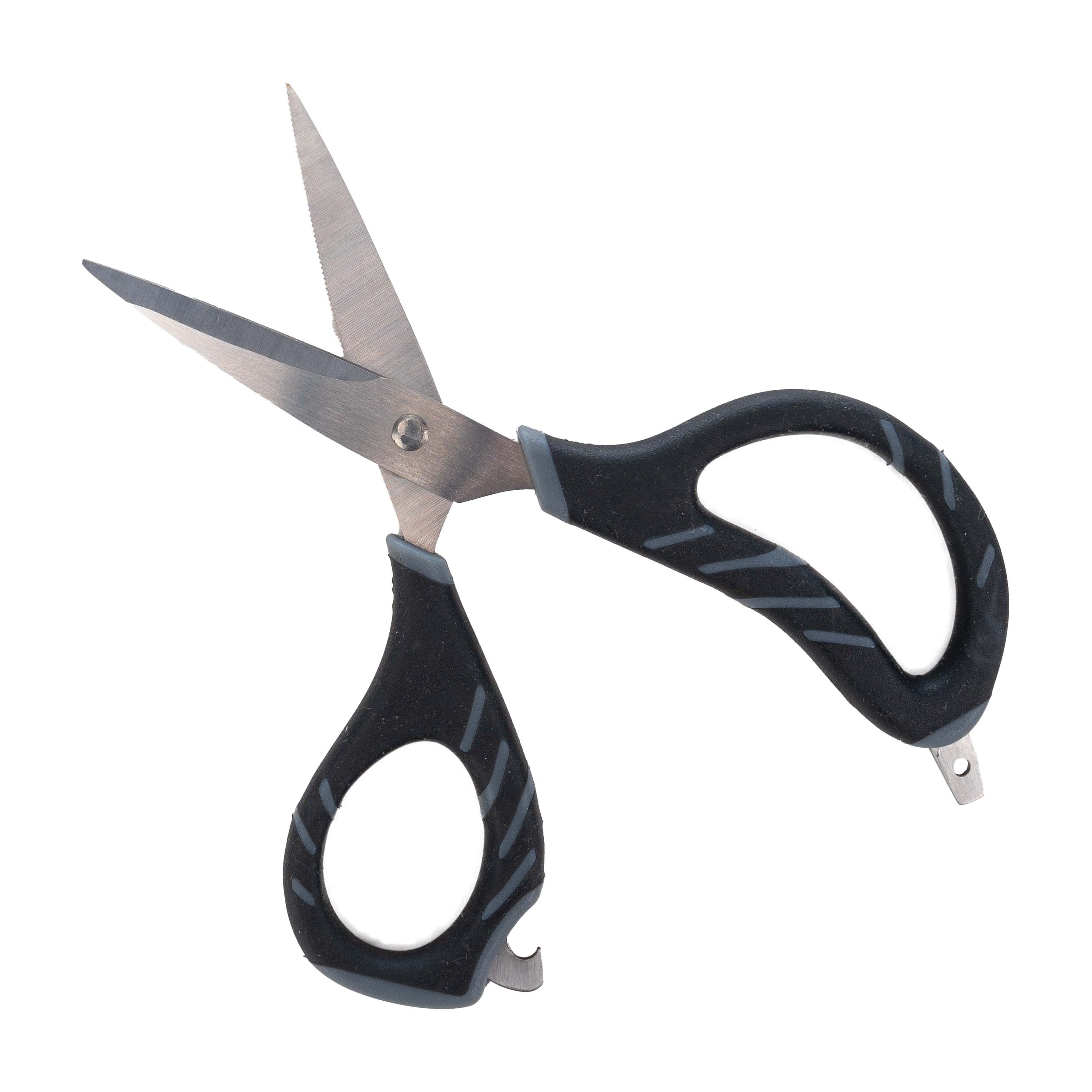 (3 pack) Ozark Trail Braided Fishing Line Scissors with Sharp Blades for Braid, Fluorocarbon, and Mono