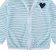 thumbnail image 5 of Mifsaly Boys Girls Lightweight Hooded Jacket Toddler Kids Full Zip Striped Sun Protection Hoodie Cute Heart Embroidery Breathable Long Sleeve Outerwear, 5 of 5