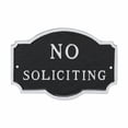 thumbnail image 3 of Montague Metal Products Petite Montague No Soliciting Statement Plaque, White with Black Letter, 4.5" x 7.15", 3 of 4