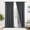 Dark Grey, variant on 100% Blackout Curtain Panels - Thermal Insulated Rod Pocket & Back Tab Curtains, Noise Reducing and Heat Blocking Drapes for Hall and Studio Windows with Tiebacks, White, W42 x L72, Set of 2