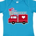thumbnail image 4 of Inktastic Valentine's Day Red Firetruck with Pink Hearts Boys or Girls Baby Bodysuit, 4 of 5