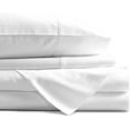 thumbnail image 3 of 4 PC Luxury Sheet Set, 300 Thread Count, 100% Egyptian Cotton, Extra Soft and Luxury Bed Sheet Set , 14" Deep Pocket - Olympic Queen Size - White Solid., 3 of 4
