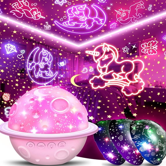 Star Projector Night Light for Kids, Unicorn Projector Light for Kids Room, Birthday Gifts for 3 4 5 6 7 8 Year Old Girls, Unicorn Toys Gifts for Boys Age 3-12