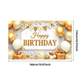 thumbnail image 6 of Glittering Design Happy Birthday Banner Golden Balloon Celebration Decoration for Party Event Festive Indoor, 6 of 7