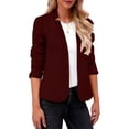 thumbnail image 5 of HNMKIU Solid Long Sleeve Button Knit Cardigan Jacket Casual Formal Womens Open Front Cover Up RD2 - XXL, 5 of 8