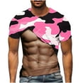 thumbnail image 2 of Styesk T-Shirts pour Homme Mode Masculine Impression Florale Mode Entraînement Physique Col Rond Manches Courtes T-Shirt, 2 of 5