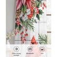 thumbnail image 6 of Cardinal Bird Sheer Curtains 84 Inch Length 2 Panels Set for Living Room/Bedroom, Winter Poinsettia Pine Cones Berry Wood Kitchen Curtains Grommet Semi-Sheer Curtains Window Treatments 42"x84"x2, 6 of 7