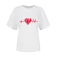 thumbnail image 6 of EchfiProm T shirts for Women Valentine Graphic Tee Love Heart Basic Short Sleeve White Valentine Day Wifes Shirts, 6 of 7