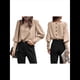 thumbnail image 3 of Blusa Elegante de Larga con Cuello Redondo para Mujer, Ideal para Otoño e Invierno, con Botones en la Espalda Albaricoque S, 3 of 7