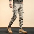 thumbnail image 2 of Pantalones para hombre, para senderismo al aire libre, pantalones cargo para hombre, ajustados, para motociclista, trekking, ropa de licra, holgados, de talla grande, de algodón, Y2k, nuevos, 2 of 4