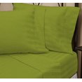 thumbnail image 1 of Linen Store 26-30 inches Extra Fit Deep Pocket Hotel Finish Adjustable Room 1-Piece- Fitted- Sheet Both Pattern Solid/Stripe 500 Thread Count 100% Pima Cotton (Cal-King, Stripe,Parrot Green)., 1 of 2