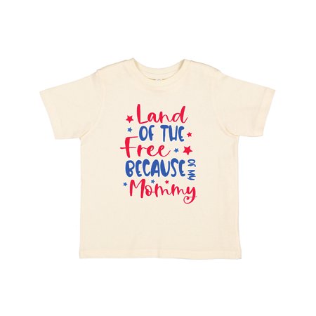 

Inktastic Memorial Day Land of The Free Because Of My Mommy Gift Toddler Boy or Toddler Girl T-Shirt