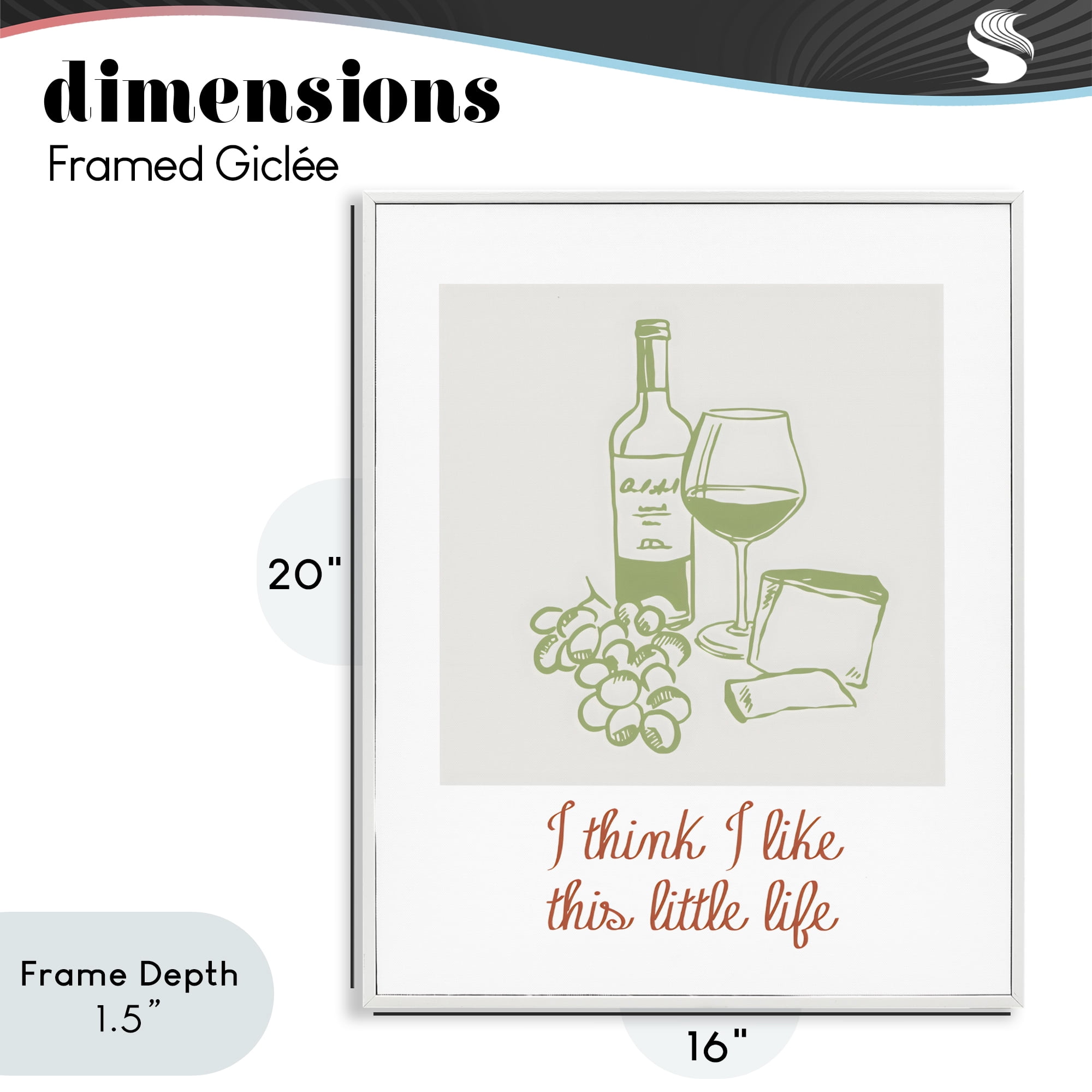 Stupell Industries I Think I Like This Little Life White Framed Giclee Art, design by The Prints Vibe