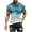 Blue, variant on UVEASISHA Clearance Sales Mens Shirt Big and Tall Short Sleeve 3D Print Graphic Tee Shirts Muscle Tops Casual Loose Crewneck Pullover Trendy Clothes 2025