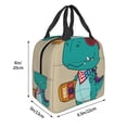 thumbnail image 3 of Disketp Cool Dino Playing Skateboard Bolsa Térmica para Almuerzo para Hombre y Mujer, Ideal para Trabajo, Senderismo y Picnic, 3 of 8